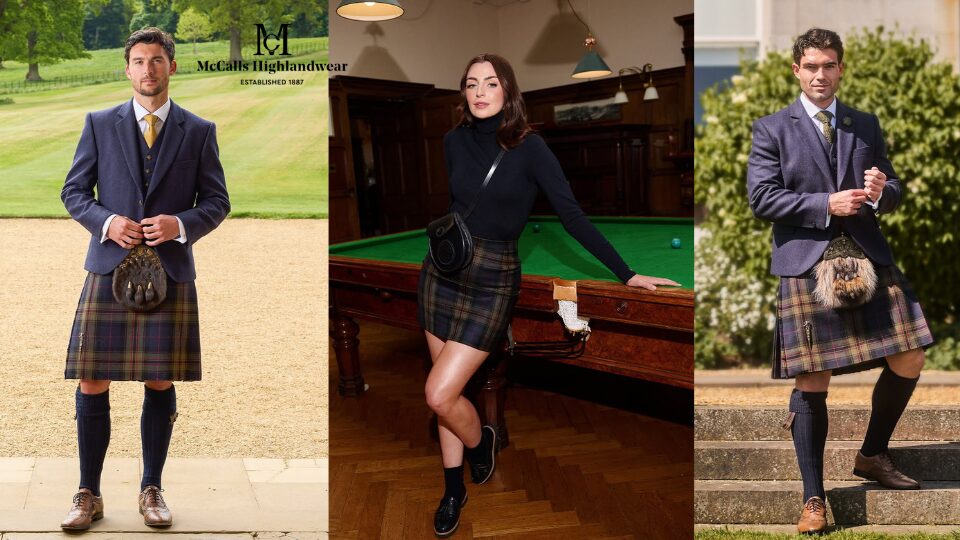 Joe, Alisha and Rohan for McCalls Highlandwear