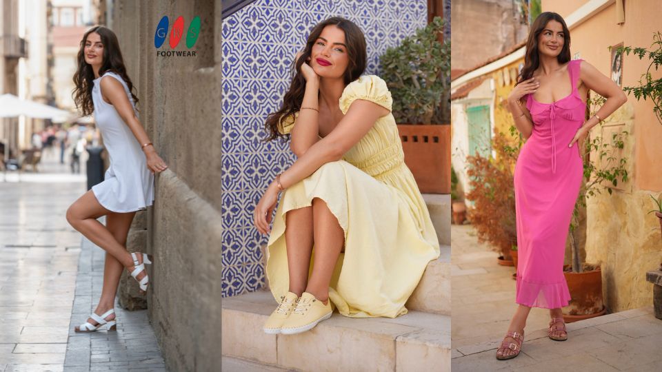 Mainboard Model, Libby in Alicante for GRS Footwear